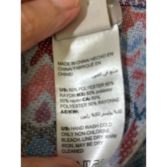 Chico's blue kimono, bohemian, global inspired, layering, eclectic, festival - Picture 6 of 6